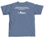AWAIC 50th Anniversary Limited Edition Items, a Blue Jean Comfort Colors Unisex Tee (back-view)