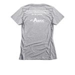 AWAIC 50th Anniversary Limited Edition Items, a Dark Heather Grey Women's Slim Fit Tee (back-view)