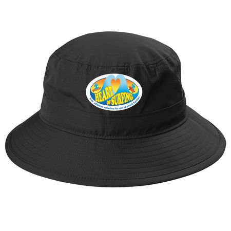Heart Of Surfing Official Logo Hats, a Black Printed UV Bucket Hat
