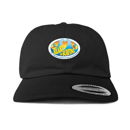 Heart Of Surfing Official Logo Hats, a Black Printed Classic Baseball Cap