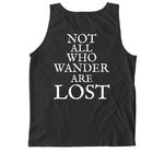 Stray Charles&nbsp;, a Black Comfort Colors Tank Top (back-view)