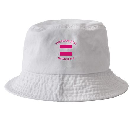 The Good Juju - Summer Hat Collection, a White Printed Bucket Hat
