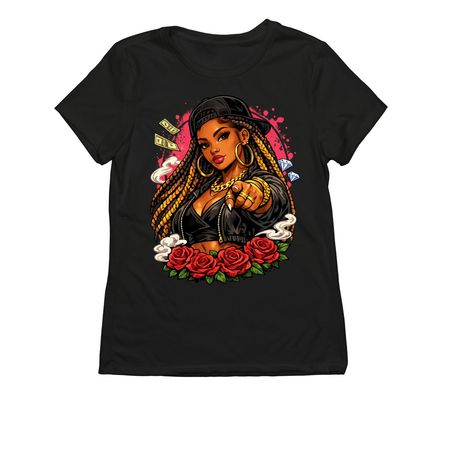 Baddies women shirt, a Deep Black Allmade Eco Triblend Women?s Tee