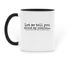 The Fu*k Coffee Mug, a Black Two-Tone Ceramic Mug (back-view)