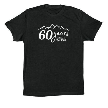 60 Years - Mountains, a Vintage Black Premium Cotton Tee