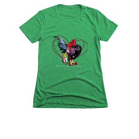 Serama Love #1, a Kelly Green Women's Slim Fit Tee