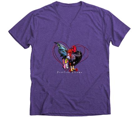 Serama Love #1, a Purple Rush Premium V-Neck Tee