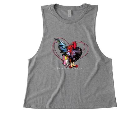 Serama Love #1, a Aluminum Grey Allmade Eco Triblend Women?s Muscle Tank