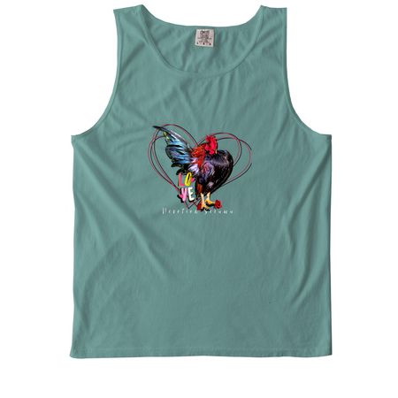 Serama Love #1, a Seafoam Comfort Colors Tank Top