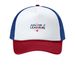 Coastal League Style, a White/ Rich Red/ True Royal Printed Foam Trucker Hat