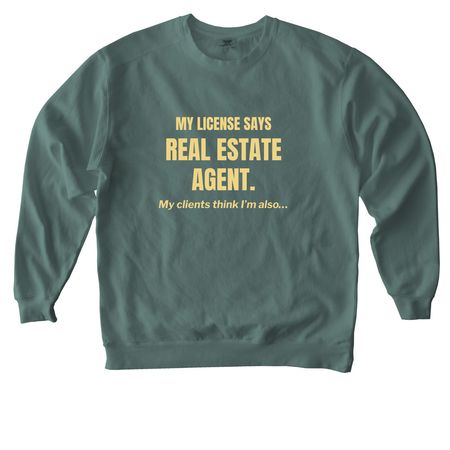 The Snarky Agent | Tees & Sweatshirts, a Blue Spruce Comfort Colors Crewneck Sweatshirt
