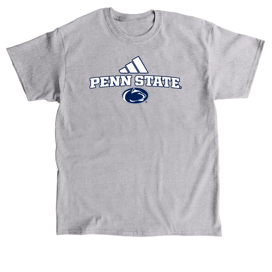 Penn State Nittany Lions adidas Youth Wordmar, a Sport Grey Classic Unisex Tee