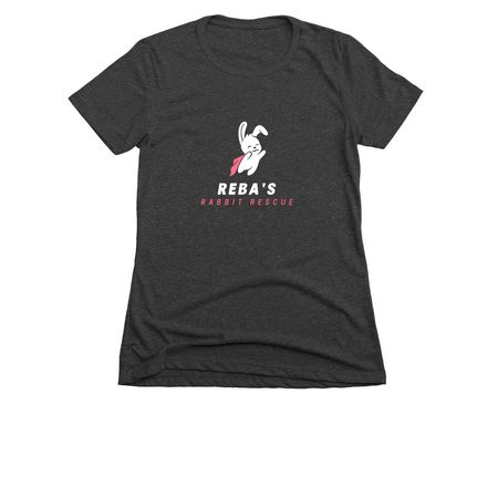 Reba's Rabbit Rescue, a Charcoal Women's Slim Fit Tee