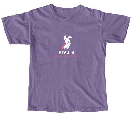 Reba's Rabbit Rescue, a Grape Comfort Colors Unisex Tee