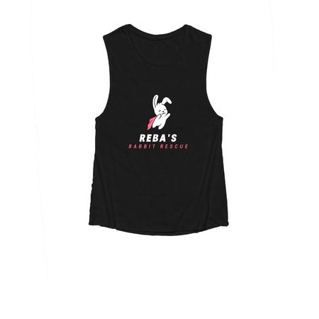 Reba's Rabbit Rescue, a Black Women's Muscle Tank