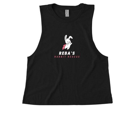 Reba's Rabbit Rescue, a Deep Black Allmade Eco Triblend Women?s Muscle Tank