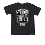 Class of 2026 Merch, a Black Comfort Colors Youth Tee (back-view)
