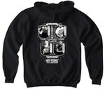 Class of 2026 Merch, a Black Softstyle Youth Pullover Hoodie (back-view)