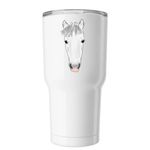 Bunny Tumbler, a White Insulated Tumbler (back-view)