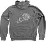 DREAM CATCHER&nbsp; LOGO, a Deep Heather Zip Up Hoodie (back-view)