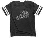 DREAM CATCHER&nbsp; LOGO, a Vintage Smoke / White Football Jersey Tee (back-view)