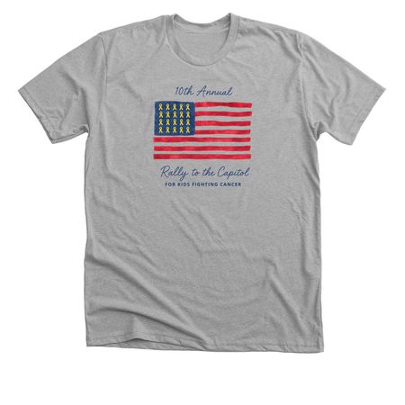 10th Annual Rally to the Capitol Flag, a Athletic Heather Premium Unisex Tee