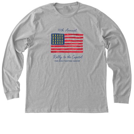 10th Annual Rally to the Capitol Flag, a Athletic Heather Premium Long Sleeve Tee