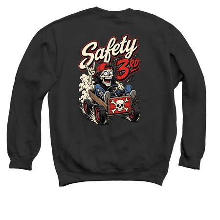 Safety 3rd, a Black Crewneck Sweatshirt