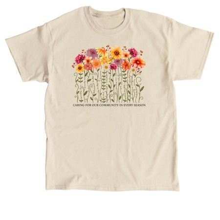 Caring for Our Community, a Sand Classic Unisex Tee
