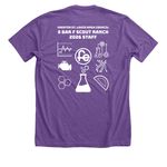 STEM area shirt, a Heather Team Purple Premium Unisex Tee (back-view)