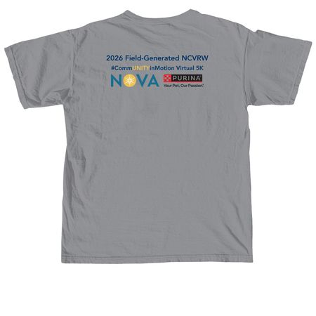 2026 NCVRW: CommUNITY in Motion T-Shirt&nbsp;, a Granite Comfort Colors Unisex Tee (back-view)