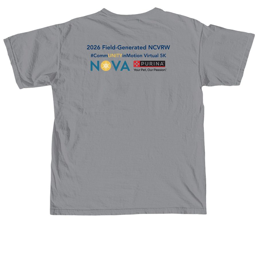 2026 NCVRW: CommUNITY in Motion T-Shirt&nbsp;, a Granite Comfort Colors Unisex Tee (back-view)