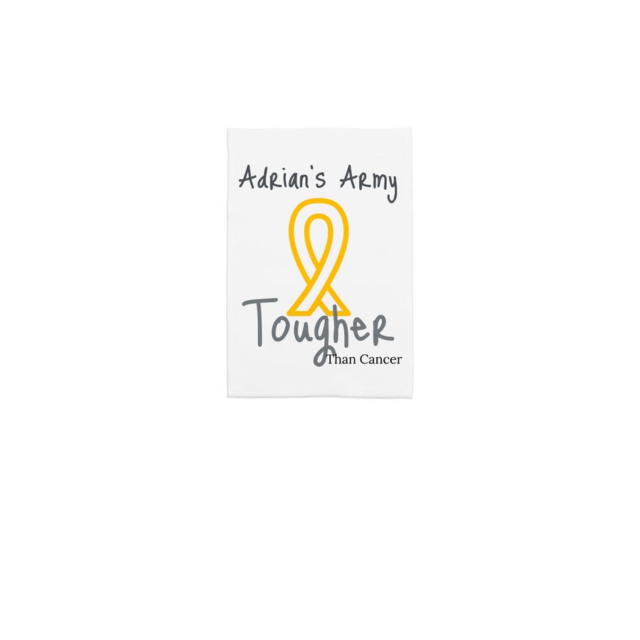Adrian?s Transplant Fight, a White 12" x 18" Yard Flag