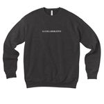 Created to Create Crewneck, a Dark Grey Heather Premium Drop Shoulder Sweatshirt (back-view)