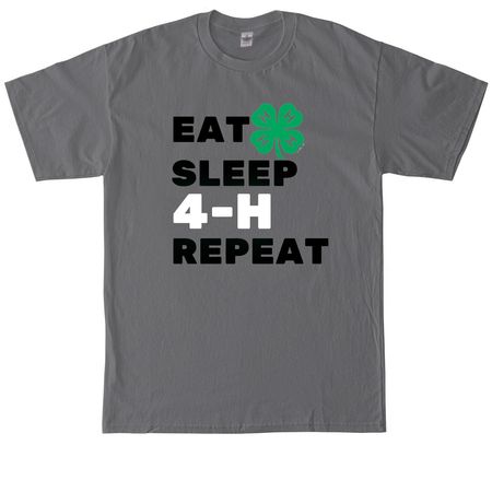 Eat, Sleep, 4-H, Repeat, a Charcoal Tall Classic Unisex Tee