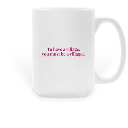 Playdate Planners villager slogan mug, a White Large Coffee Mug