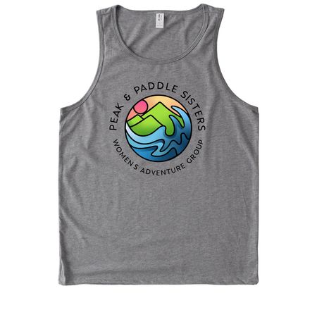Full Front (Black Logo), a Aluminum Grey Allmade Eco Triblend Tank