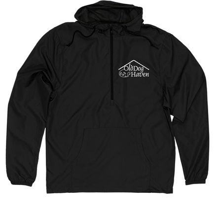 ODH Windbreaker, a Black Quarter-Zip Windbreaker