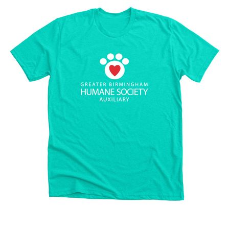 GBHS Auxiliary Shirt, a Heather Sea Green Premium Unisex Tee
