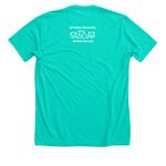 I like my animals, a Heather Sea Green Premium Unisex Tee (back-view)