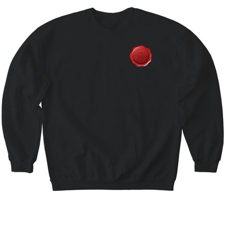 HUT Logo, a Black Softstyle Crewneck Sweatshirt