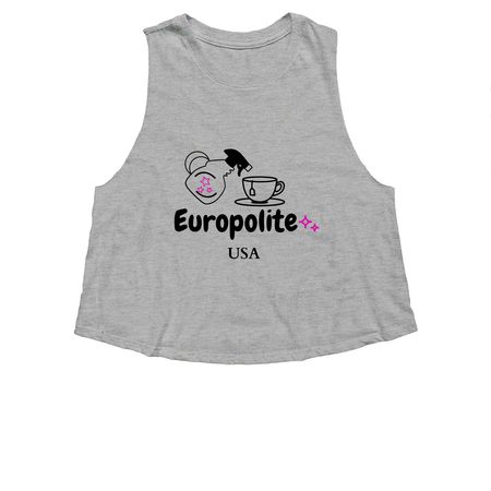 In Our Freedom Era, a Athletic Heather Women's Cropped Racerback Tank