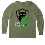EcoPro, a Olive You Green Allmade Eco Triblend Hoodie Tee (back-view)