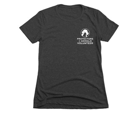Protectors of Animals, a Charcoal Women's Slim Fit Tee