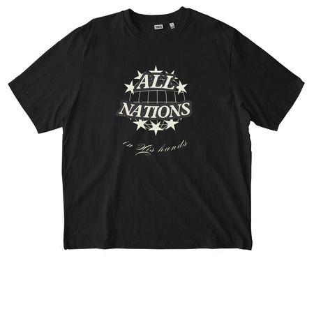 All Nations, a Black Stanley/Stella Unisex Freestyler Heavyweight Tee