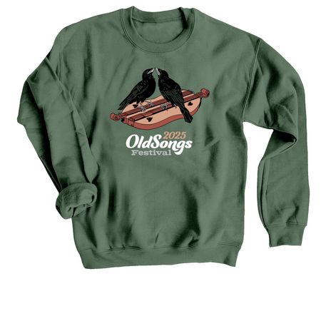 2025 Old Songs Festival&nbsp;T-shirt, a Military Green Crewneck Sweatshirt