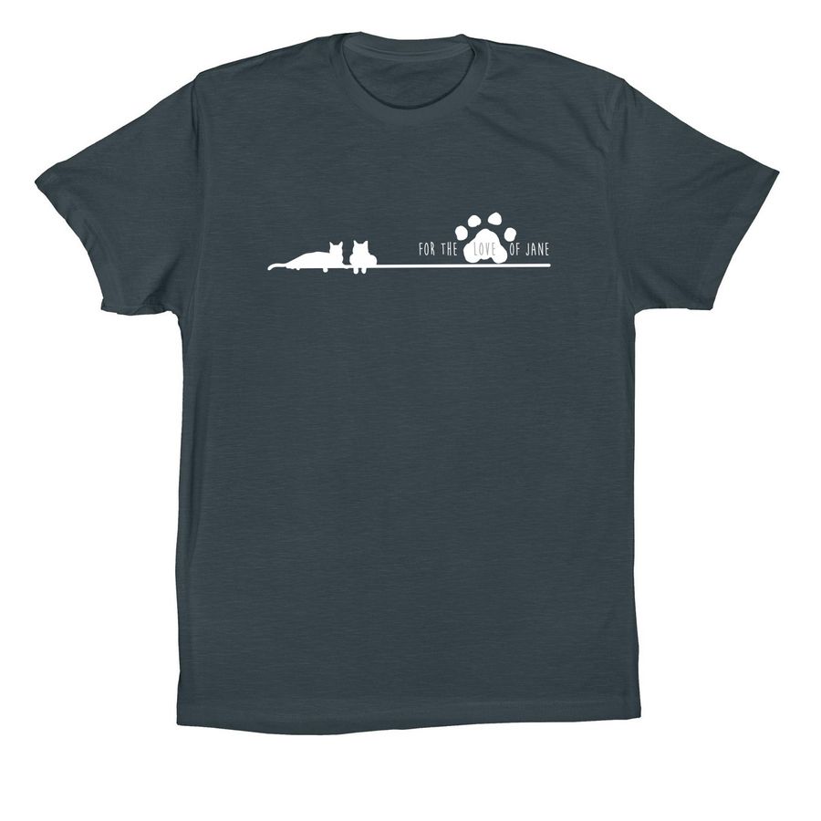 Cat Approved FTLOJ Logo, a Dark Grey Premium Cotton Tee