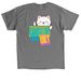 Pawsitive Vibes Only, a Charcoal Classic Unisex Tee (back-view)