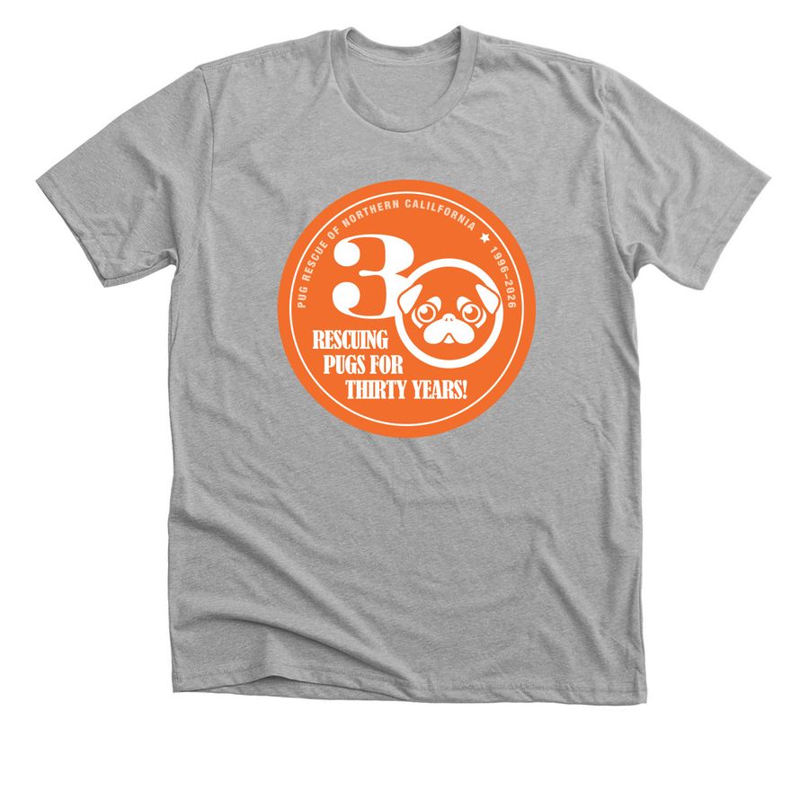 PRNC 30 Year Anniversary 1996 to 2026, a Athletic Heather Premium Unisex Tee