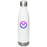 ???? (Hyakuren Jitoku)&nbsp;, a White Stainless Steel Water Bottle (back-view)